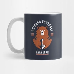 Papa Bear Chicago Football Fan Gift Mug